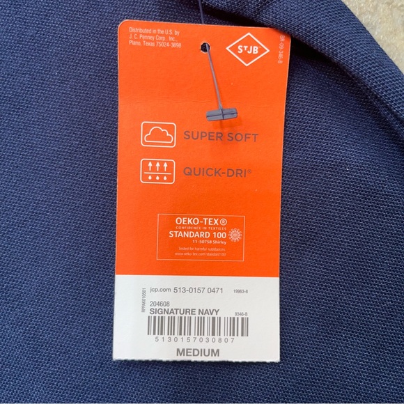 St. John’s Bay Performance Comfort Flex Quick Dry Polo - Picture 6 of 11